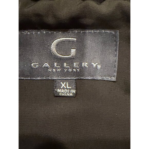 Gallery New York Quilted Long Coat Women’s XL • Olive Green • Belt Detail • - Picture 6 of 8